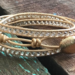 Champagne wrap bracelet.