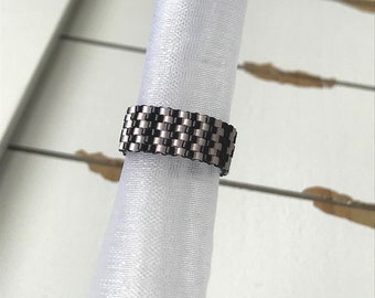 Handmade peyote stitch ring.
