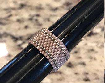 Handmade beaded ring