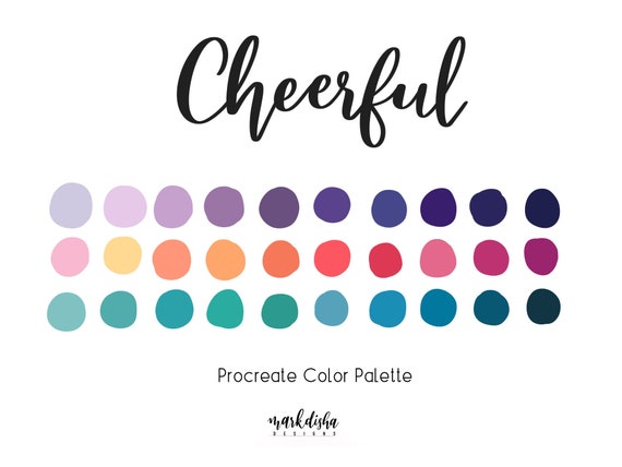 Cheerful Procreate Color Palette / Color Swatches / Ipad Pro/ | Etsy