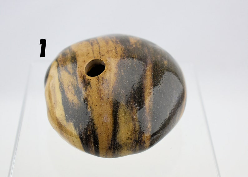 River rock inspired Bud vase Air Plants planter Japanese Nerikomi/Mokume/Agate ware image 3