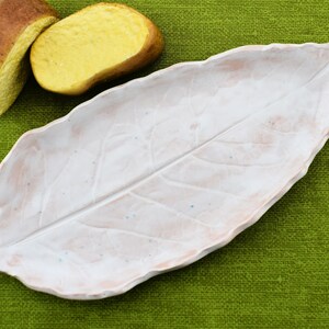 Real/Natural Kohlrabi leaf imprinted Textured Dinnerware Plate, Jewelry Plate, Trinket Tray image 9