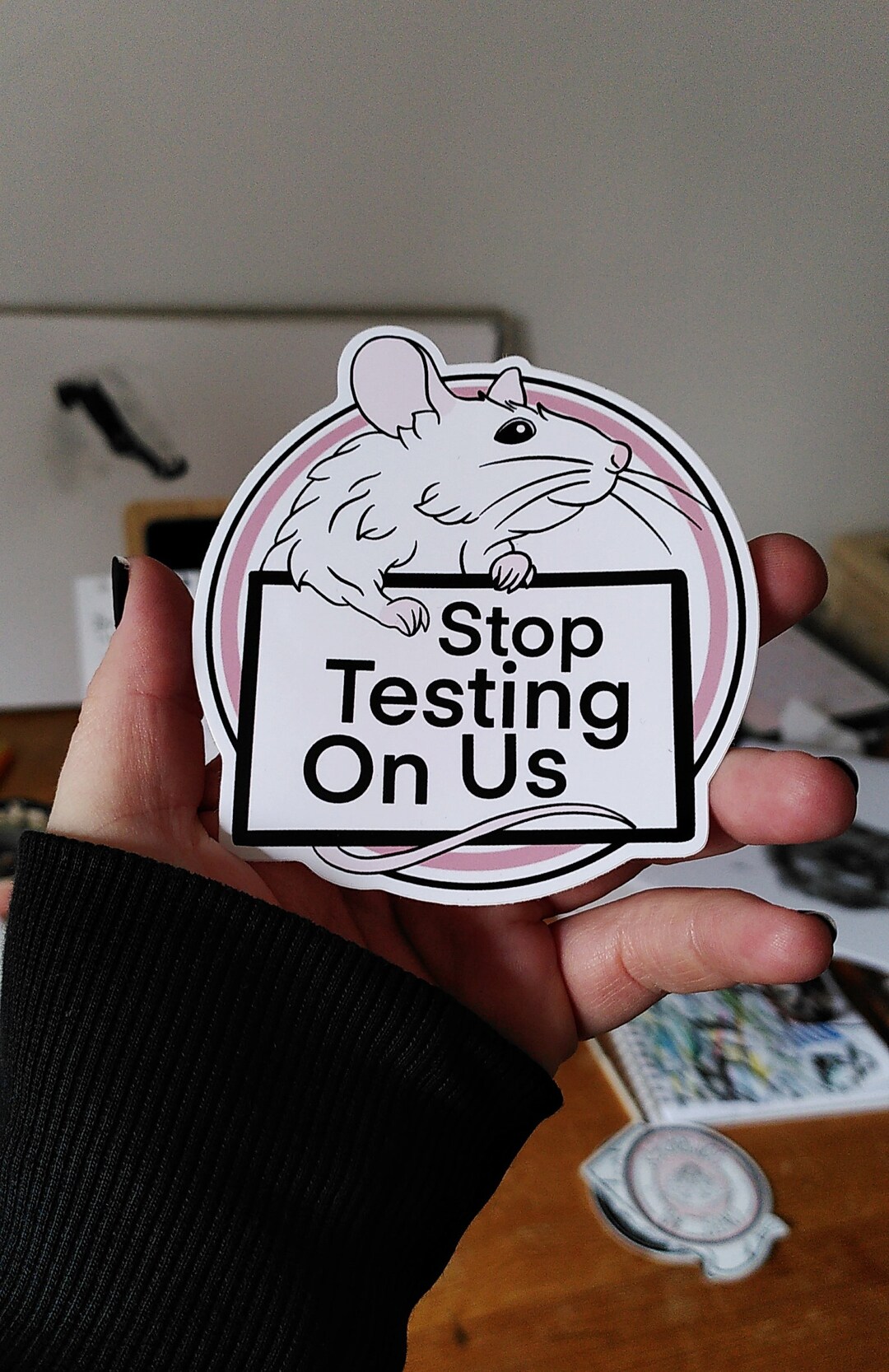 Stop Sign On Testing 5 X Stop testing on us vinyl sticker - Etsy.de