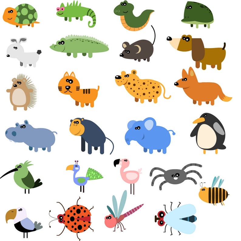 Animal Clipartanimals Clipartanimal Clip Artanimals Clip Etsy