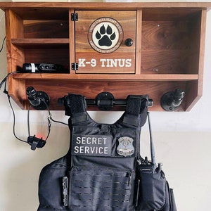 Warrior Rack-Police Rack-Military Rack-LEO Storage-Gear Storage-K9 Offficer Gear Storage-Personalization included
