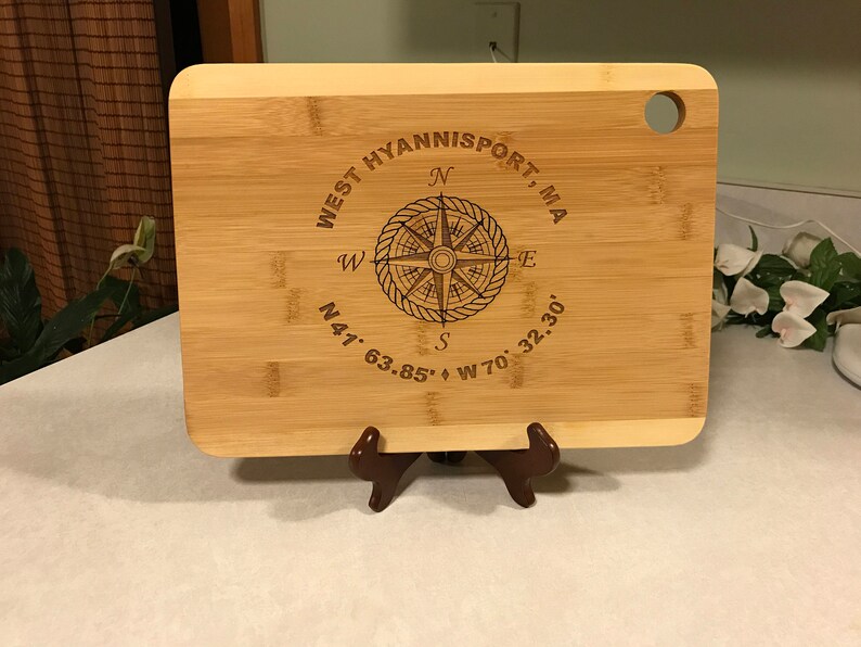 Custom Coordinate Cutting Board Etsy