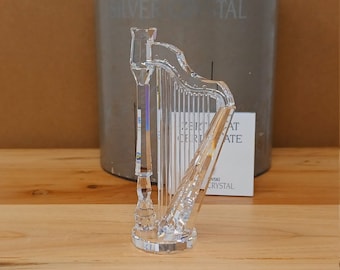 Waterford Crystal Gold Harp Ornament NEW IN THE BOX 