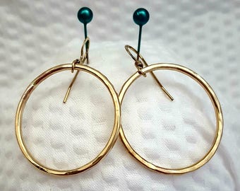 Gold filled hoop earrings