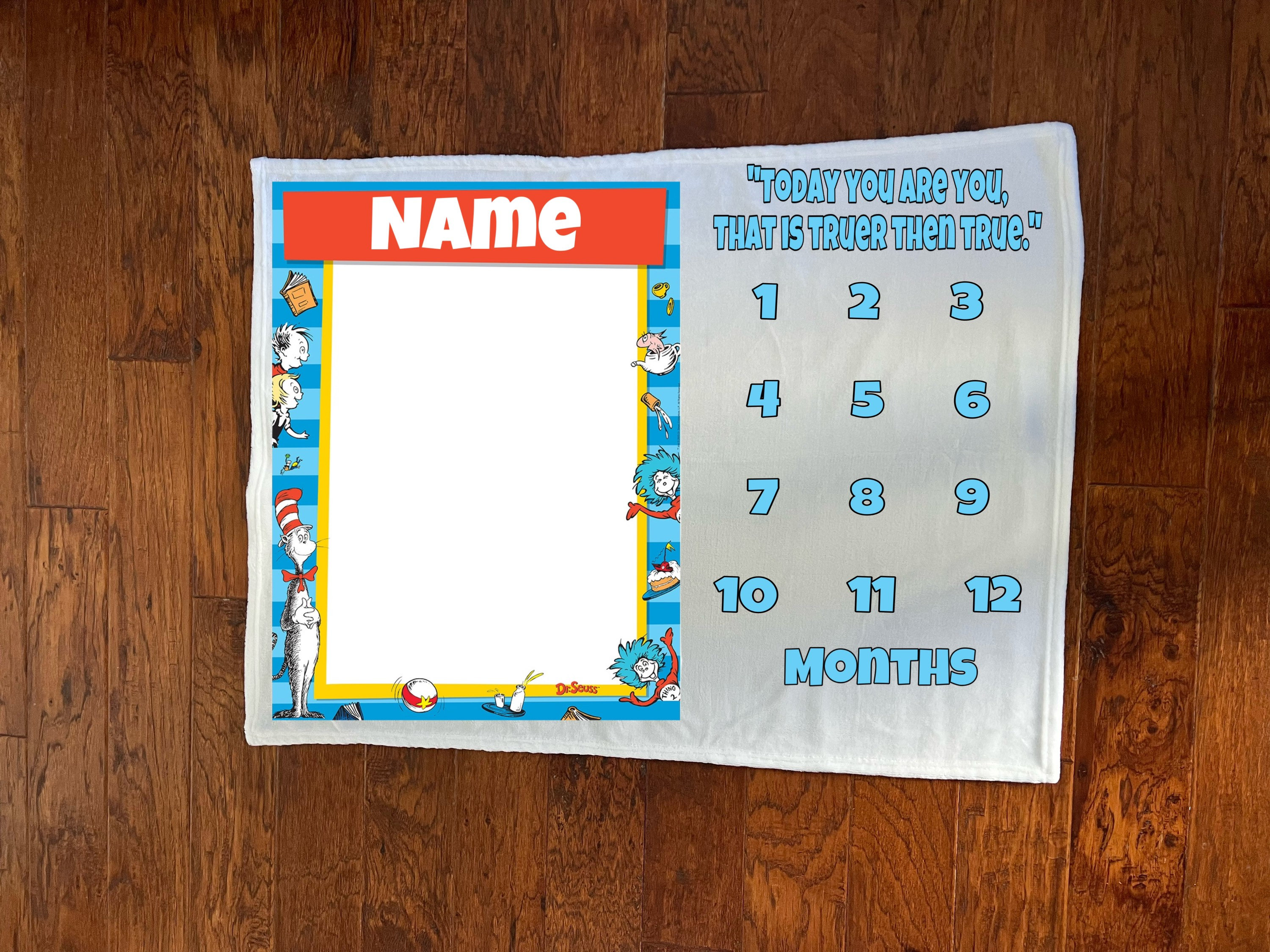 Dr seuss milestone blanket hotsell