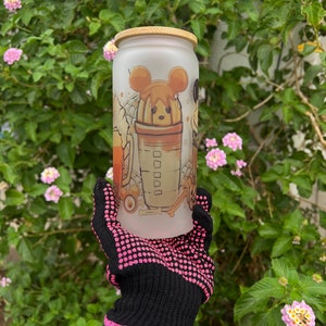 Fall Disney Frosted glass tumbler