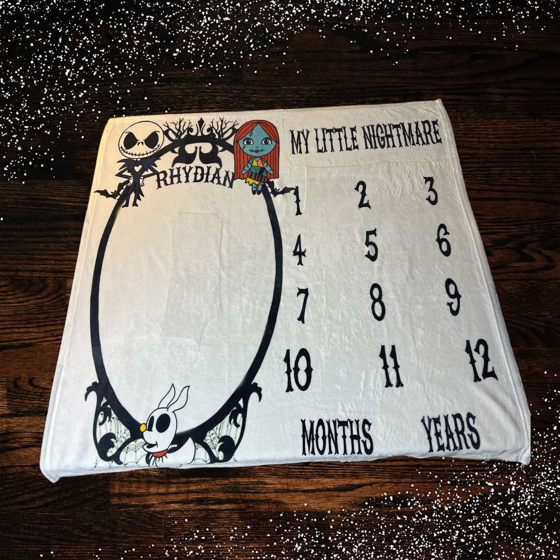 Nightmare Before Christmas Milestone Blanket Etsy