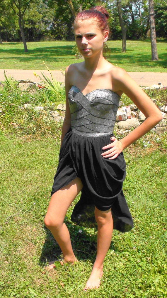 black and silver club dress