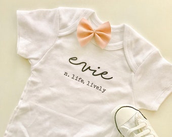 Baby Name Meaning Bodysuit or tshirt