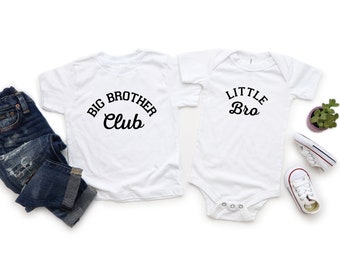 Big Brother Club//Lil Bro, Big Bro Toddler Shirt - Big Bro Club Toddler Shirt - Cute Vintage Kids Shirt - Matching sibling shirts, big bro