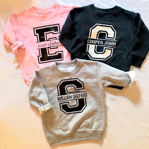 Personalized Toddler Varsity Sweatshirt