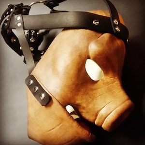 ST Paul pig Slipknot style mask latex leather sublime1327 HALLOWEEN prop please read the listing description