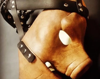 ST Paul pig Slipknot style mask latex leather sublime1327 HALLOWEEN prop please read the listing description
