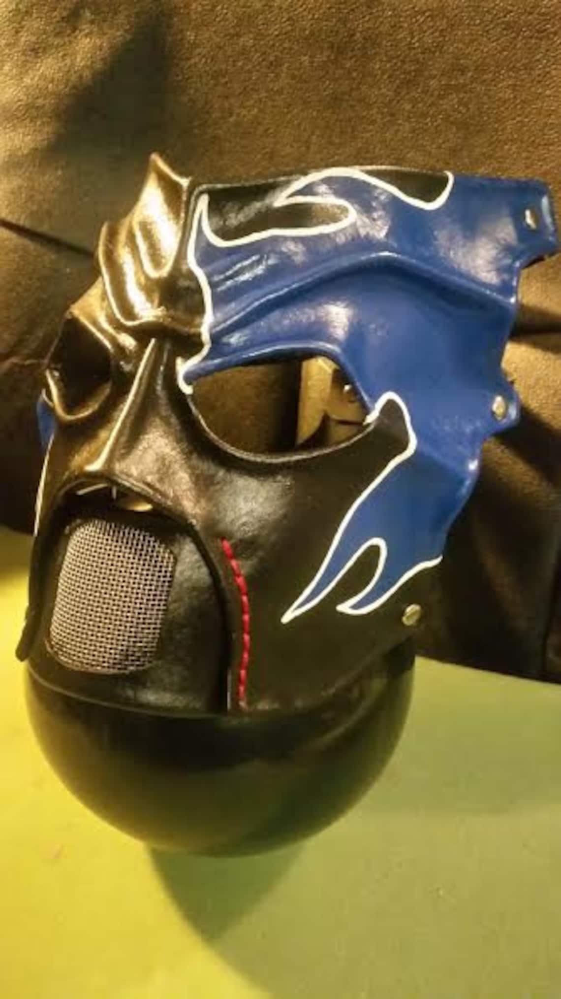 Custom Wrestling Mask Kane Style Prop Leather Sublime1327 Etsy