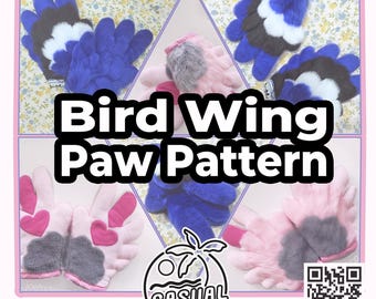 Bird Wing Fursuit Paw Pattern