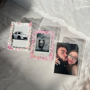 Photocard Picture Frame Sun Visor Clip | Decoden Photocard, Valentine’s Day Gift, Valentine’s Picture Frame, K-Pop Photocard Holder