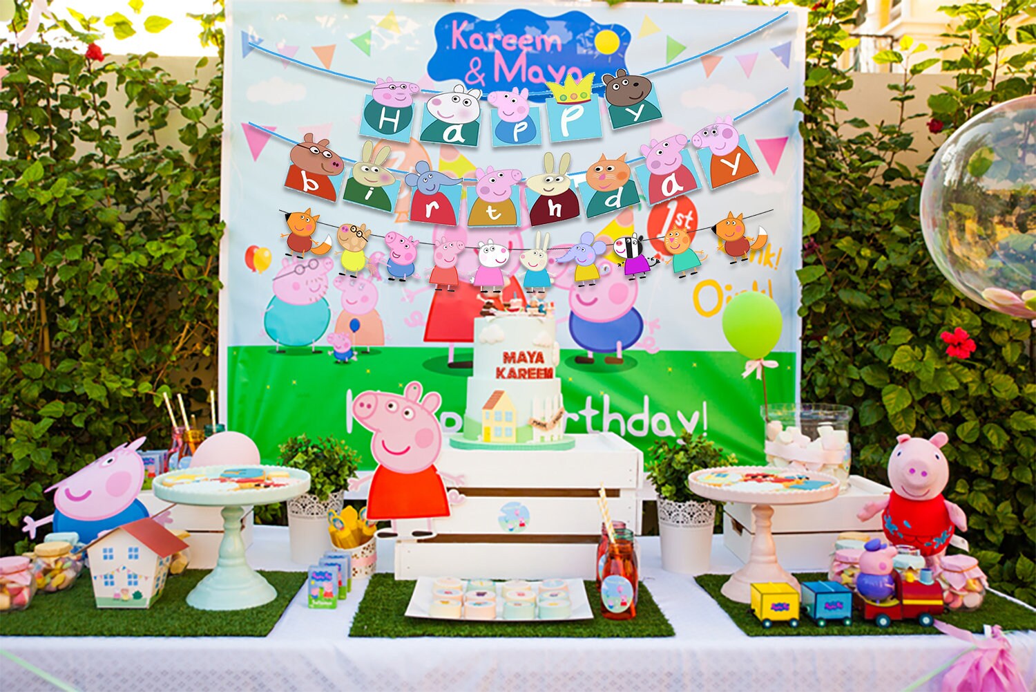 Peppa Pig party set Printable Kit Digital download | Etsy