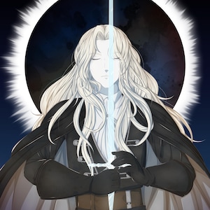 Lámina artística de Alucard Castlevania / 21,5 x 28 cm / Póster decorativo de anime de videojuegos