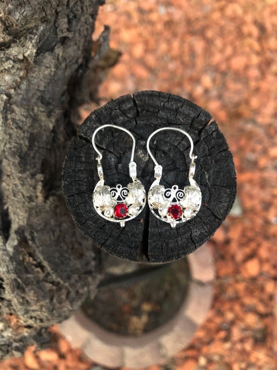 Oaxaca Mexican Earrings Girl Arracadas Filigree Sterling Silver W
