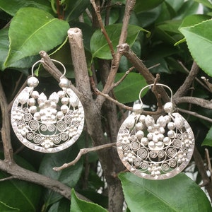 Arracadas Jerezanas Large Hoop Earrings ~ Sterling Silver