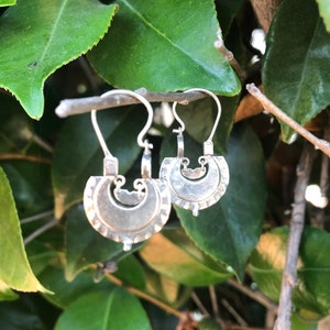 Oaxaca Mexican Hammered Earrings ~  Girl Small Arracadas Sterling Silver