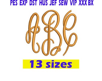 Fancy monogram Monogram Embroidery Font / BX Font / Fancy monogram embroidery design/ INSTANT download