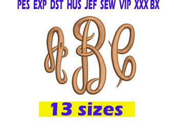 Empress Monogram embroidery Font / BX Font / Empress Monogram embroidery design/ INSTANT download
