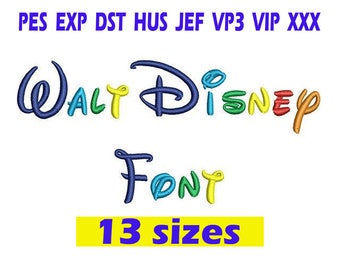 Walt Disney font Embroidery/ Walt Disney Font embroidery design/ INSTANT download
