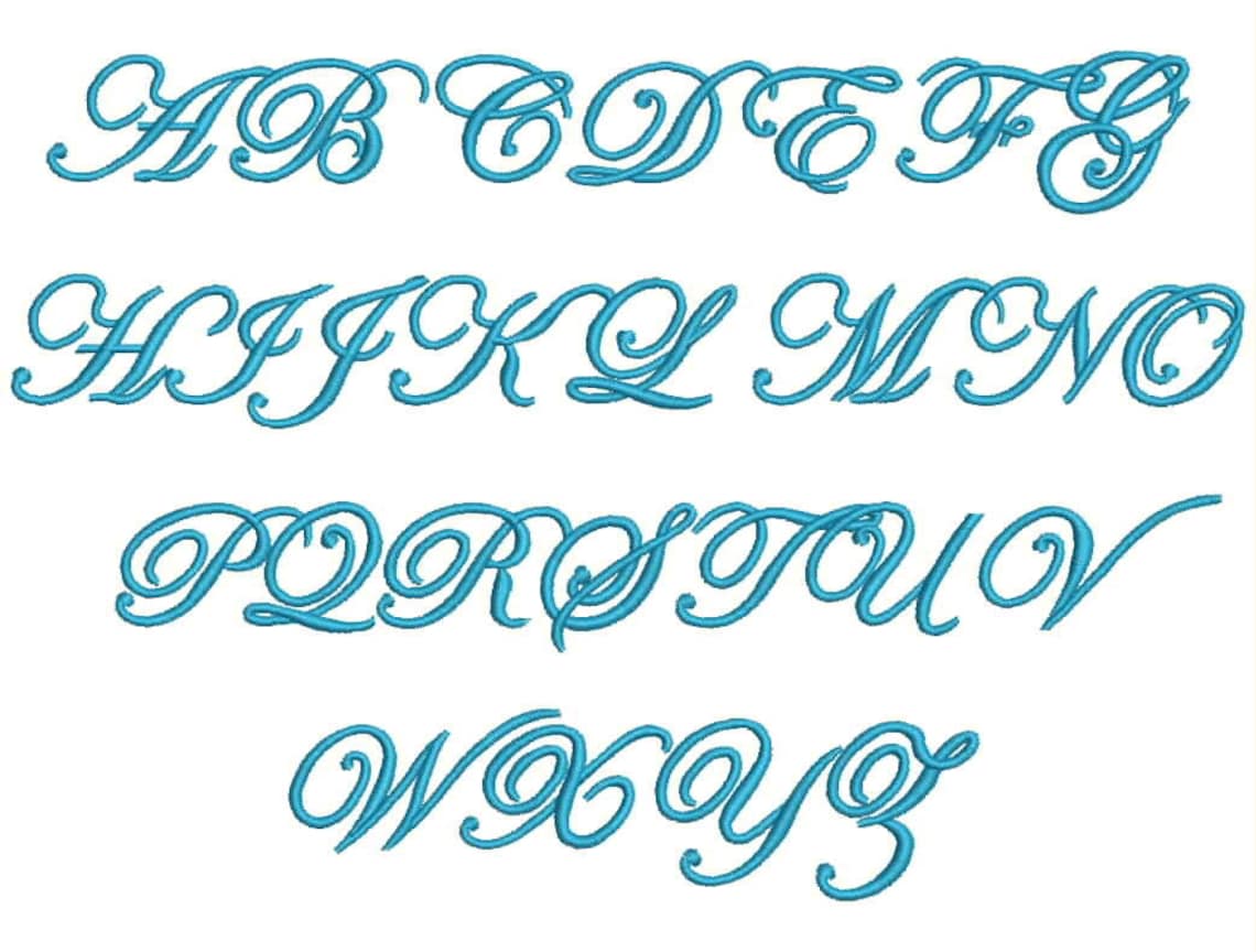 Edwardian Script Embroidery Font / Edwardian Script Font Etsy