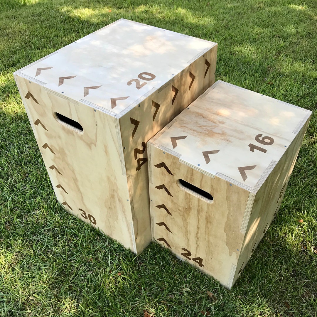 Plyobox PTC Sport En Bois - Boîte De Saut Crossfit 3 Hauteurs Réglables
