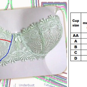 Bra PATTERN. Bra sewing PATTERN. Bra pattern pdf. Bra making. Multi sizes AA, A, B, C, D. Karolina bra. Instant download pdf sewing pattern. image 10