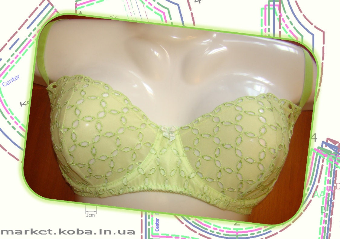 Bra PATTERN. Bra sewing PATTERN. Bra pattern pdf. Bra making. Multi sizes  AA, A, B, C, D. Bra Emily. Instant download. pdf sewing pattern