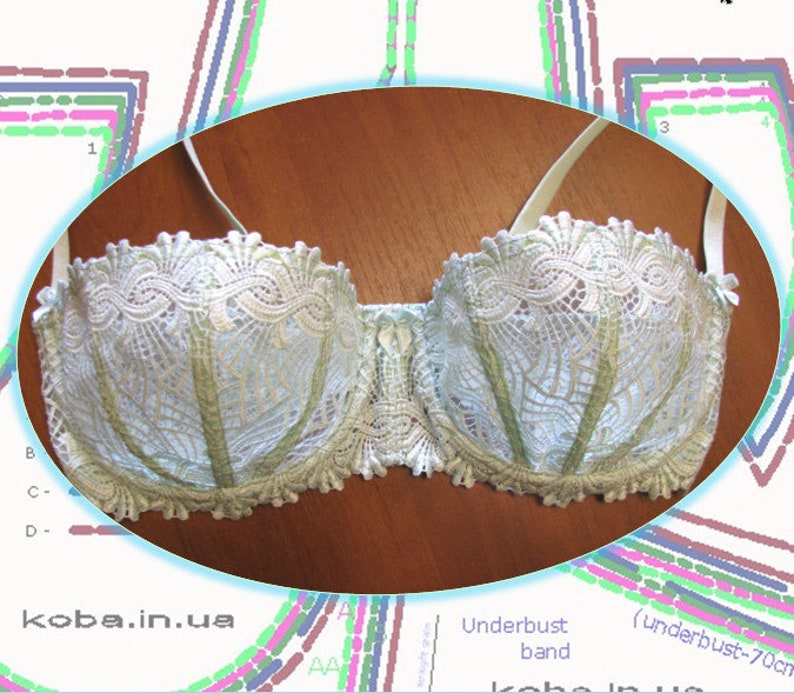 Bra PATTERN. Bra sewing PATTERN. Bra pattern pdf. Bra making. Multi sizes AA, A, B, C, D. Karolina bra. Instant download pdf sewing pattern. image 8