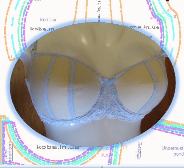 Sew-in Teardrop Bra Cups Pads Inserts 1 Pair Size Medium cup Size B/C  M408.06 