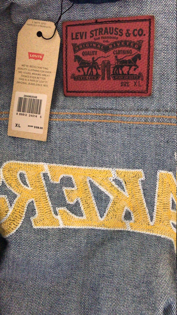 Brand New Custom Levis Lakers Jacket Mens Size Extra Large With Tags Etsy