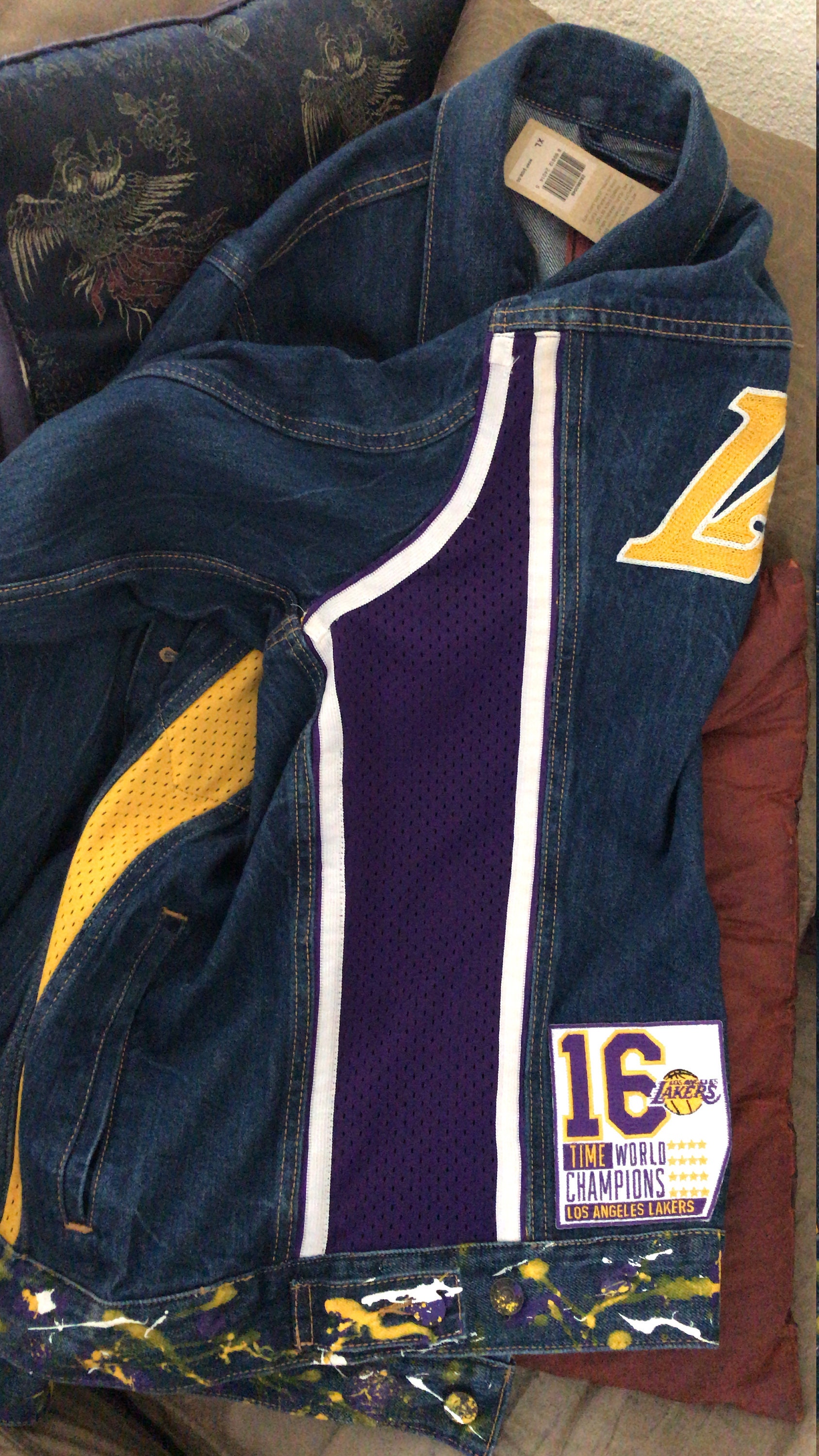 Brand New Custom Levis Lakers Jacket Mens Size Extra Large 