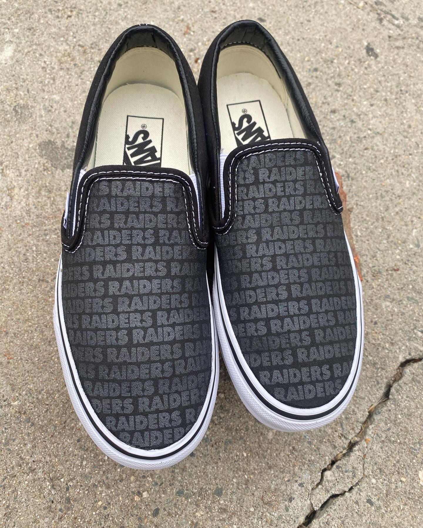 Custom Raiders Vans Classic Slip-on Various Sizes - Etsy