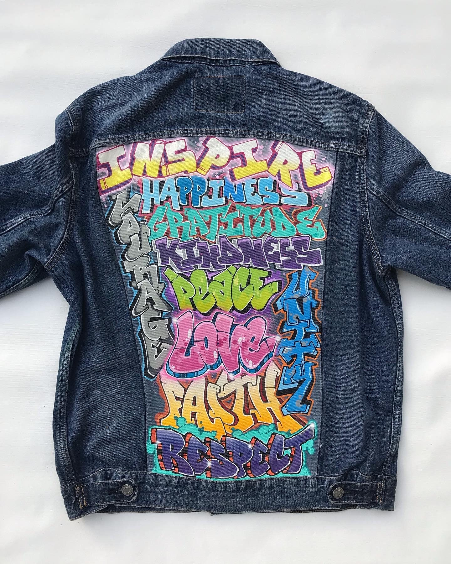 Custom Graffiti Jackets Childrens and Adults Etsy UK