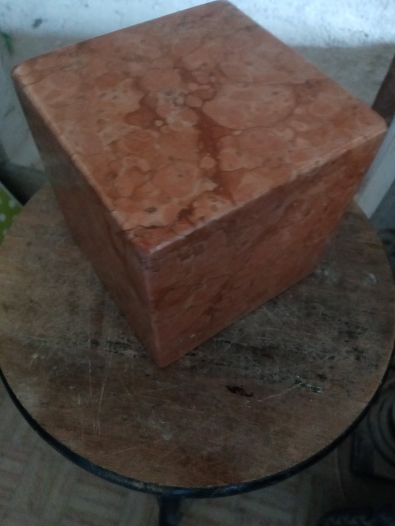 Red Marble Cube - Etsy