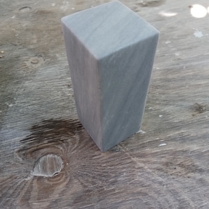 Gray marble pedestal