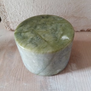 Green marble cylinder