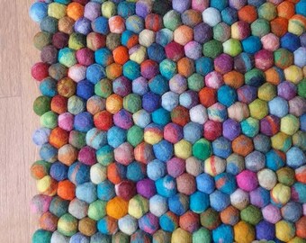 Filzkugelteppich Etsy