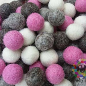 2,2 cm Filz Bommeln. Wolle Bommel Kinderzimmer Dekoration 100 % Wolle - DIY Basteln