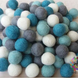 2,2 cm Filz Bommeln. Wolle Pom Pom Girlande Kindergirlande Dekoration 100 % Wolle - DIY Basteln
