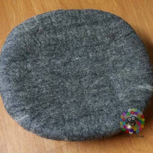 Large Felt Cat Cave 40 cm or 16 Inches Diameter Cat Bed / Pet Bed / Puppy Bed / Cat House. 100 % Wool Natural Color image 4