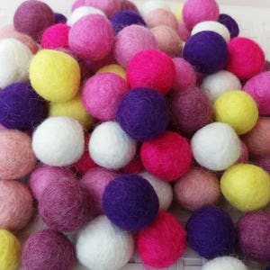 2 cm Filz Pom-Poms. Wolle Pom Pom Baby Girlande Dekoration 100 % Wolle - DIY Basteln